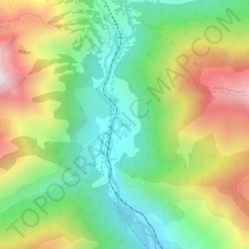 Porta topographic map, elevation, terrain