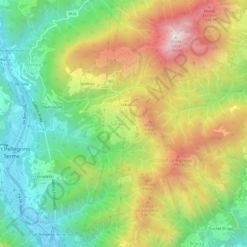 Santa Croce topographic map, elevation, terrain