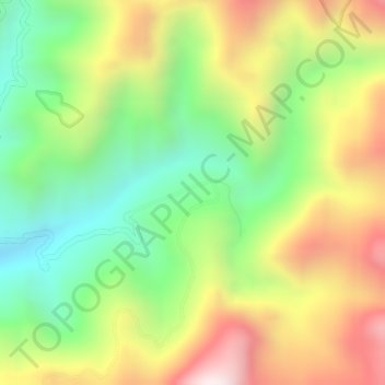 Monteloro topographic map, elevation, terrain