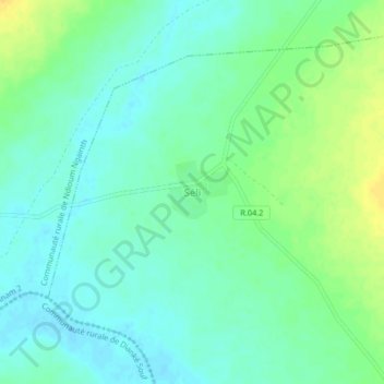 Séli topographic map, elevation, terrain
