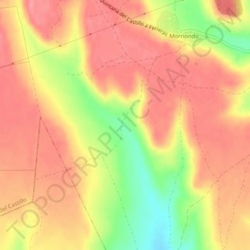 Chano de la Encina topographic map, elevation, terrain