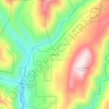 Geronimo topographic map, elevation, terrain