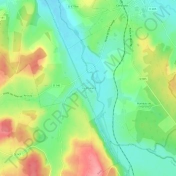 La Chaise topographic map, elevation, terrain