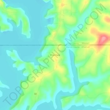 Price Place topographic map, elevation, terrain
