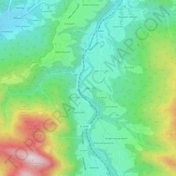 Reit topographic map, elevation, terrain