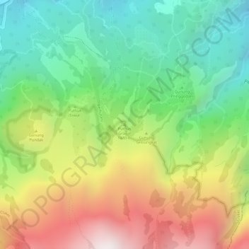 Puthuk Gragal topographic map, elevation, terrain