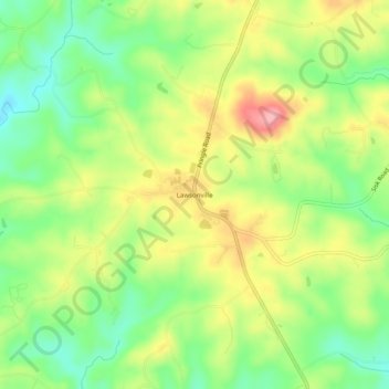 Lawsonville topographic map, elevation, terrain