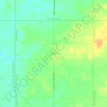 Lemert topographic map, elevation, terrain
