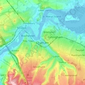 Chatham topographic map, elevation, terrain