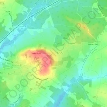 Brébion topographic map, elevation, terrain