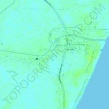 Sharankhola topographic map, elevation, terrain