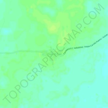 Chan X-Cail topographic map, elevation, terrain