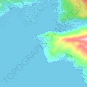 Pirma topographic map, elevation, terrain