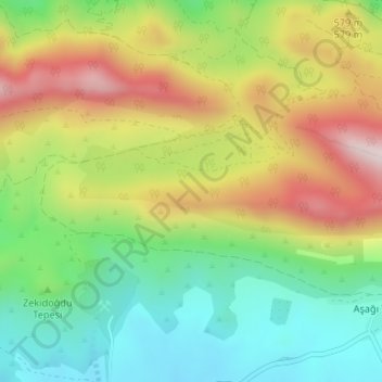 Yanıkkonvoy topographic map, elevation, terrain