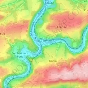 Pont-de-Sçay topographic map, elevation, terrain