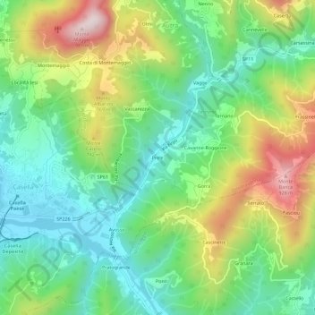 Prele topographic map, elevation, terrain