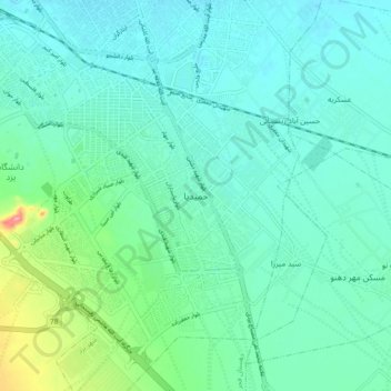 Hamidiya topographic map, elevation, terrain