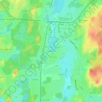 Galgenbühl topographic map, elevation, terrain