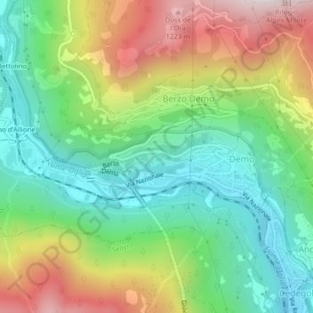 Golde topographic map, elevation, terrain