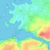 Poull Morvan topographic map, elevation, terrain