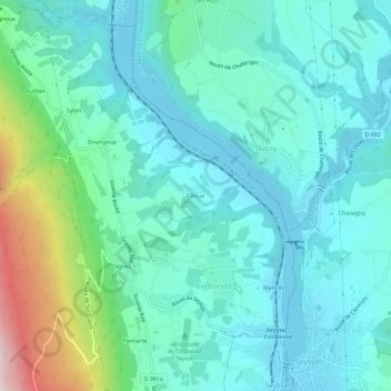 Eilloux topographic map, elevation, terrain