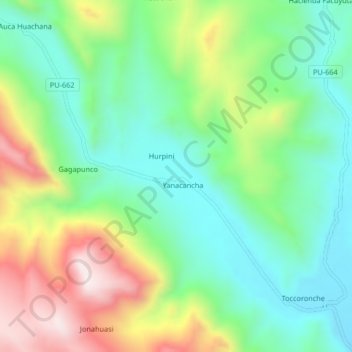Accopujio topographic map, elevation, terrain