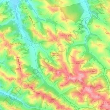 Petit Jean topographic map, elevation, terrain