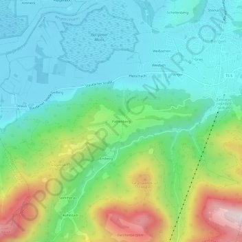 Pattenberg topographic map, elevation, terrain