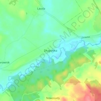 Langwiese topographic map, elevation, terrain