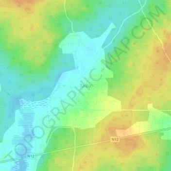 Taiba topographic map, elevation, terrain