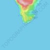 Cap Llentrisca topographic map, elevation, terrain