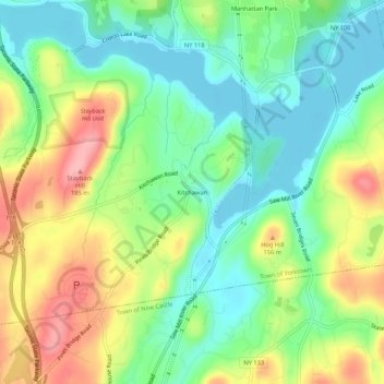 Kitchawan topographic map, elevation, terrain