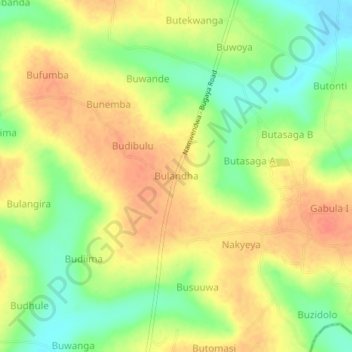 Bulandha topographic map, elevation, terrain