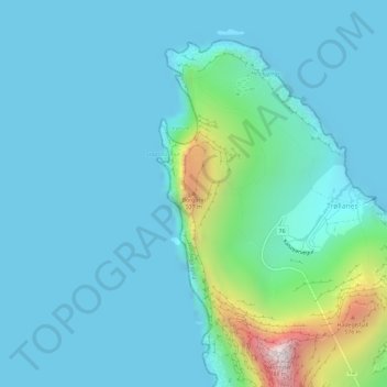 Borgarin topographic map, elevation, terrain