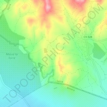 l'Estrella topographic map, elevation, terrain