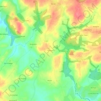 Kerbalen topographic map, elevation, terrain