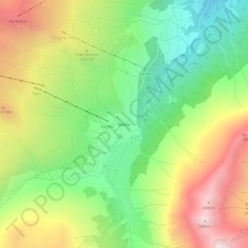 Radons topographic map, elevation, terrain