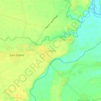 Camarag topographic map, elevation, terrain