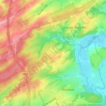 Domaine du Stocqueux topographic map, elevation, terrain