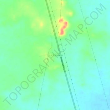 Buritirama topographic map, elevation, terrain