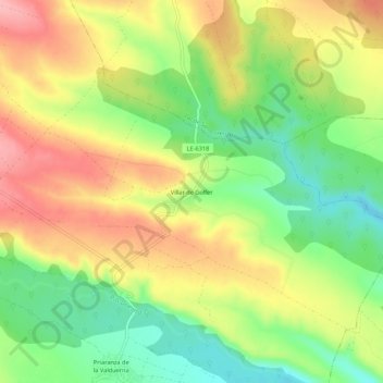 Villar de Golfer topographic map, elevation, terrain
