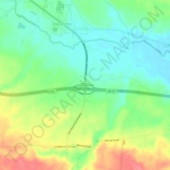 Scott Corners topographic map, elevation, terrain