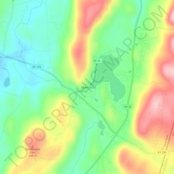 Queechy topographic map, elevation, terrain