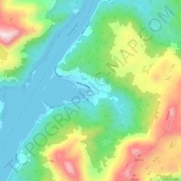 Raften topographic map, elevation, terrain