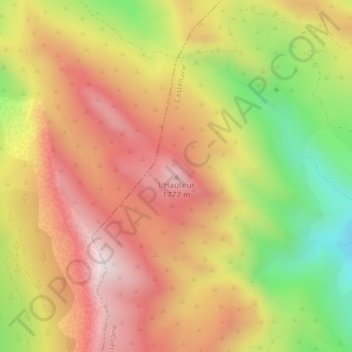 L'Hauteur topographic map, elevation, terrain