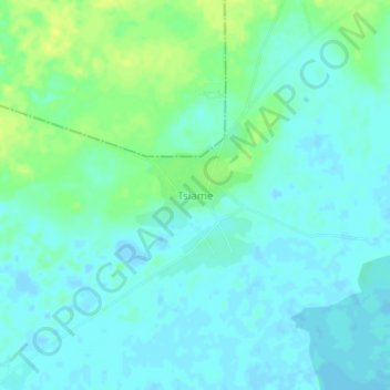 Tsiame topographic map, elevation, terrain