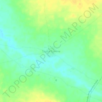 Touba Tiarène topographic map, elevation, terrain