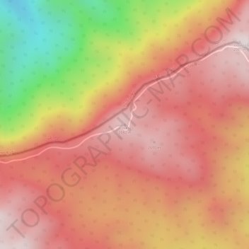 Doi Lang topographic map, elevation, terrain
