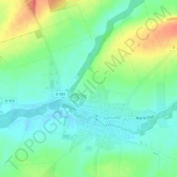 Cote des Blancs topographic map, elevation, terrain