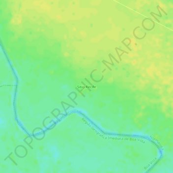 Sitio Recife topographic map, elevation, terrain